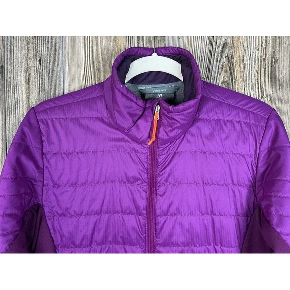 Icebreaker Puffer Jacket Womens M Purple Merino Wool Helix MerinoLoft Insulated - Picture 2 of 16